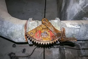 Ligne Maginot - LA MOUTIERE (MO) - (Ouvrage d'infanterie) - Ventilation de l'ouvrage
Registre de réglage dans une galerie