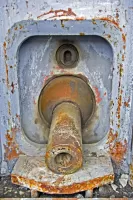 Ligne Maginot - RESTEFOND - (Ouvrage d'artillerie) - Bloc 6
Détail de l'obusier 75-32 extérieur