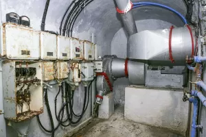 Ligne Maginot - RESTEFOND - (Ouvrage d'artillerie) - Bloc 6
La ventilation et le tableau électrique du bloc
