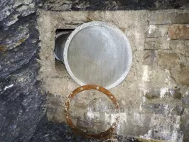 Ligne Maginot - RESTEFOND - (Ouvrage d'artillerie) - Ventilation 
Extrémité du tuyau d'amenée d'air