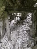 Ligne Maginot - VALLON DE NAVELAS - (Cuve pour arme d'infanterie) - La galerie effondrée
