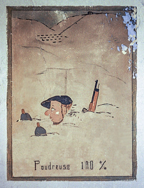 Ligne Maginot - FOURCHES - (Casernement) - Peinture murale