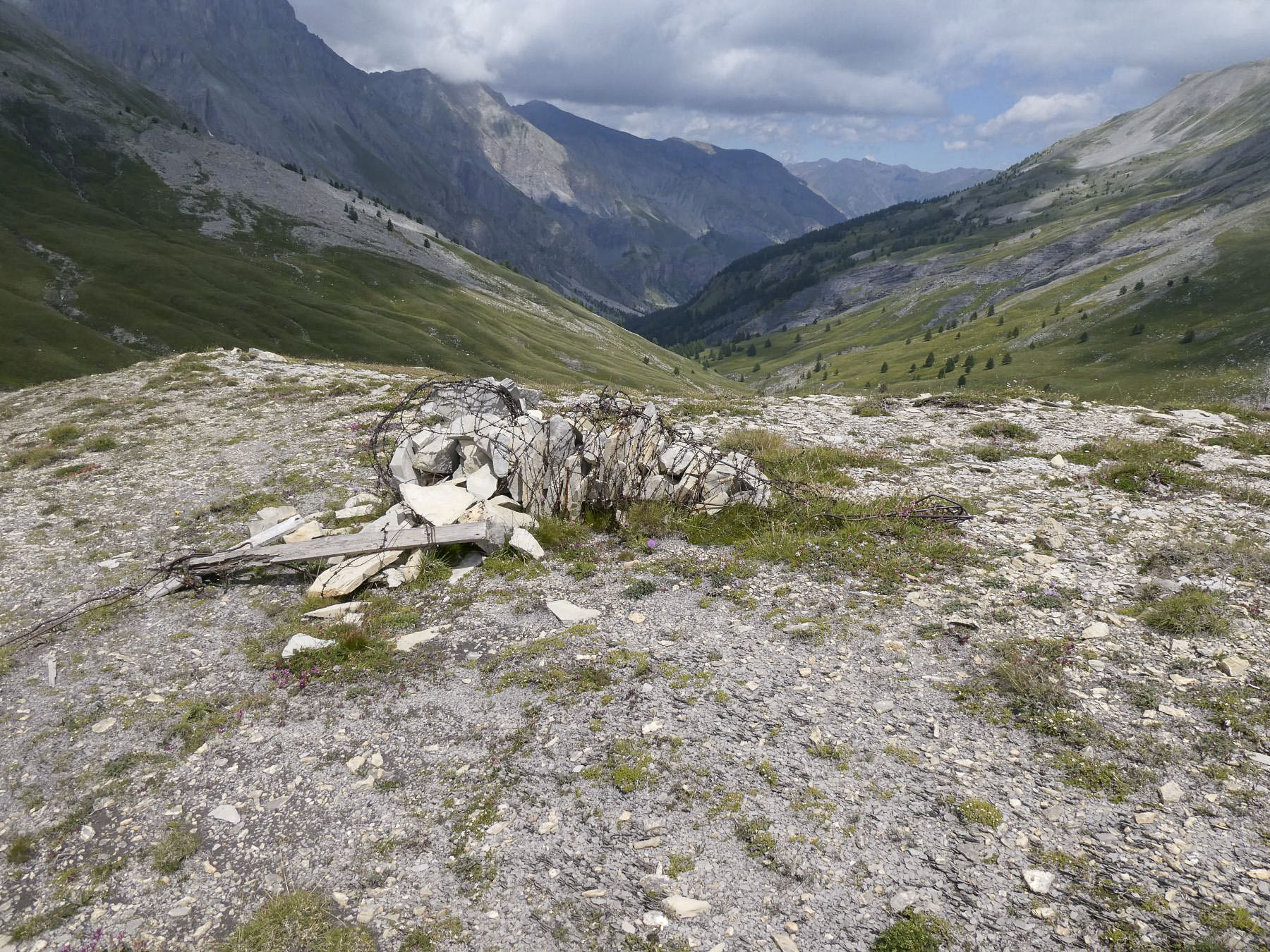 Ligne Maginot - COL DE PAL 2 - (Blockhaus pour arme infanterie) - Vue sur le vallon de Demandols