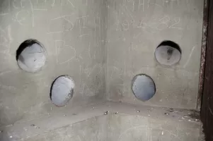 Ligne Maginot - O40 - ABELIERA (Casemate d'infanterie) - Les goulottes lance grenade et périscopes