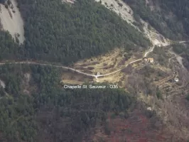Ligne Maginot - TETE DE SAINT-SAUVEUR - (Observatoire d'artillerie) - Vue de l'observatoire sur Chapelle St.Sauveur - O35