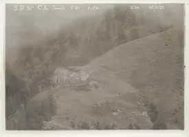 Ligne Maginot - CIME D'ANAN - (Observatoire d'infanterie) - Photo des travaux menés par les italiens prise depuis l'observatoire de la Cime d'Anan en 1933
Photo n°81