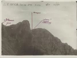 Ligne Maginot - CIME D'ANAN - (Observatoire d'infanterie) - Photo des travaux menés par les italiens prise depuis l'observatoire de la Cime d'Anan en 1933
Photo n°93