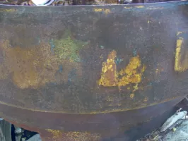 Ligne Maginot - LA MAGLIA - SAINT ANNE 1 (TD N°610) - (Cuve pour arme d'infanterie) - Les restes de peinture de camouflage