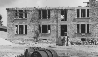 Ligne Maginot - PEIRA CAVA - CASERNE CRENANT (SOUS-SECTEUR AUTHION - 46° DBCA) - (Camp de sureté) - Photos de la construction de la caserne par la Sté Roussel Frères (mai 1935)