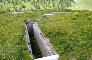 Ligne Maginot - PLAN CAVAL 3 - (Blockhaus pour arme infanterie) - La tranchée d'accès au blockhaus