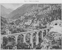 Ligne Maginot - GRAZIAN Sud (Tunnel de ) (Blockhaus pour arme infanterie) - Viaduc de la Bassera avec l'entrée sud du tunnel de Grazian