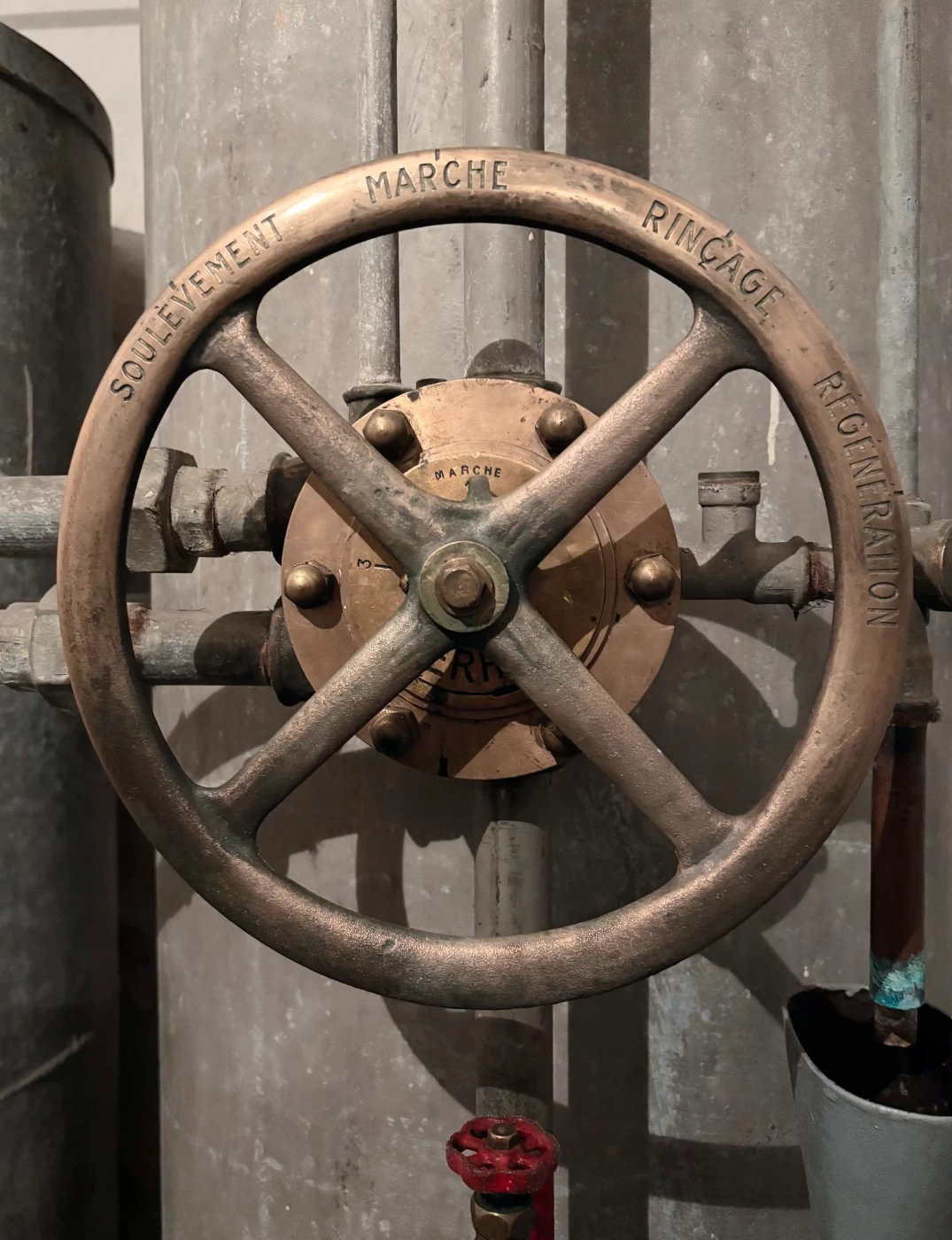 Ligne Maginot - Adoucisseur Zheryd - Le volant de commande de l'adoucisseur d'eau Zheryd 
Ouvrage Immerhof