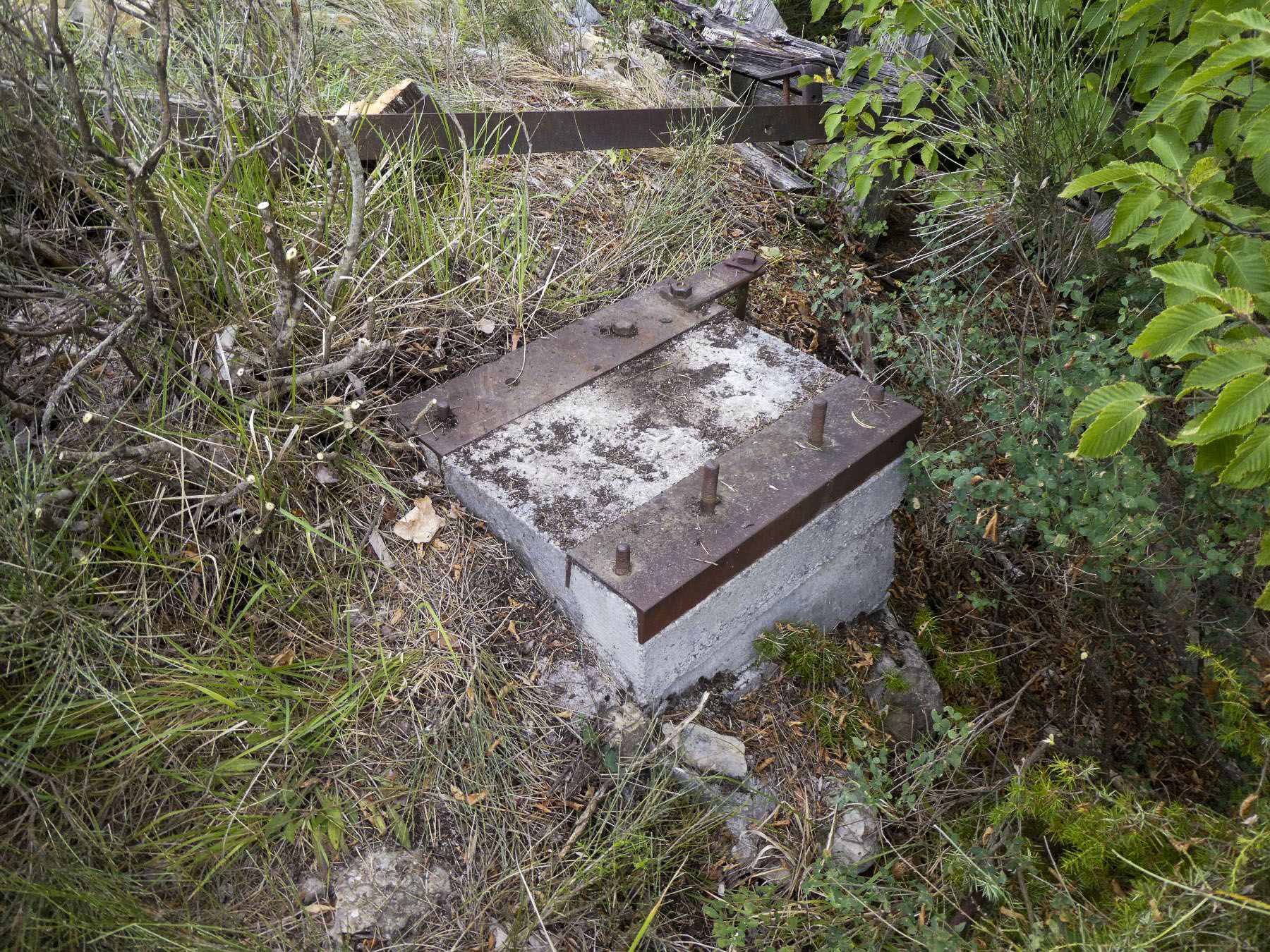 Ligne Maginot - COL D'AGNON - (Ouvrage d'infanterie) - Restes du treuil de chantier