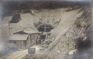 Ligne Maginot - CARANCA NORD (TUNNEL DE) - (Blockhaus pour arme infanterie) - Le tunnel en construction en 1916, entrée nord coté  Breil