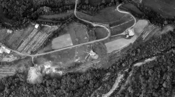 Ligne Maginot - GOLF de SOSPEL (GS) - (Casemate d'infanterie - Simple) - La casemate du Golf avec au dessus le P.A. de Cuni