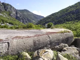 Ligne Maginot - GOLF DE SOSPEL (GS) - (Casemate d'infanterie - Simple) - Vue sur les gorges de la Bevera