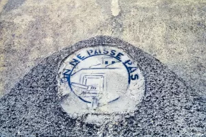 Ligne Maginot - COL de SEGRA - MAISON CANTONIERE - L'insigne au dessus du portail d'entrée