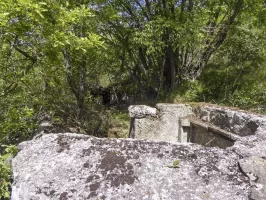Ligne Maginot - COL DE SEGRA CENTRE - (Cuve pour arme d'infanterie) - La cuve et l'abri derrière