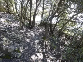 Ligne Maginot - COL DE VERROUX EST 1 - (Blockhaus pour arme infanterie) - La tranchée reliant Est 2 à Est 1