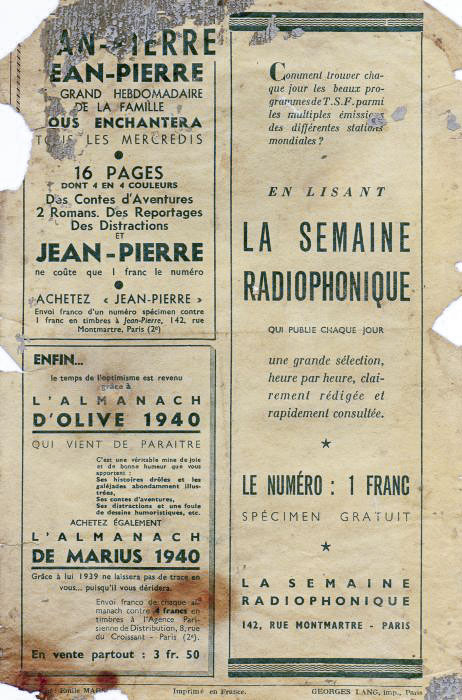 Ligne Maginot - COL DE BROUIS (CDB) - E01 - (Ouvrage d'infanterie) - Coupure de journal ornant le dos d'une porte de l'ouvrage