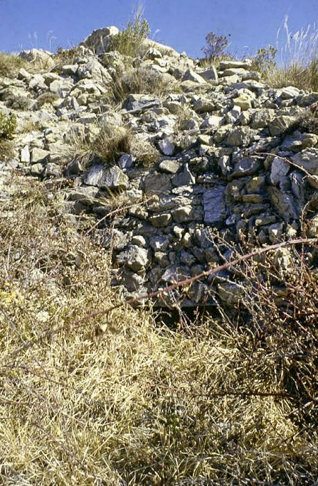 Ligne Maginot - CROIX DE COUGOULE (CC) - (Ouvrage d'infanterie) - Le bloc 4
Dont on distingue à grand peine le créneau perdu dans la végétation et la rocaille