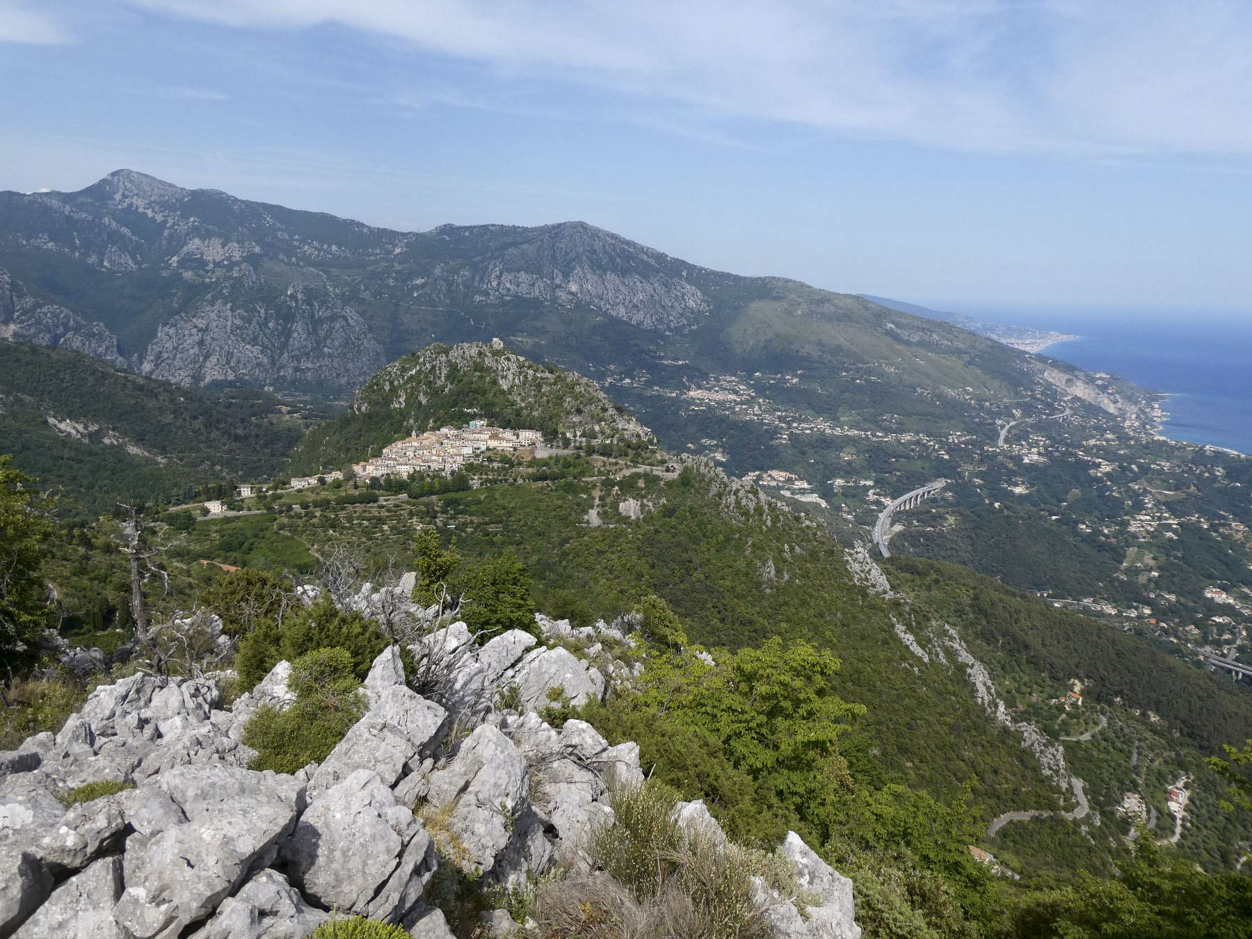 Ligne Maginot - CIME DE BIANCON NORD - (Cuve pour arme d'infanterie) - Vue sur St. Agnés de la position