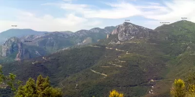 Ligne Maginot - LA PENA (PE) - (Ouvrage d'infanterie) - Panoramique pris depuis le casernement de La Pena