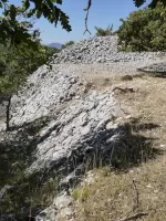 Ligne Maginot - TETE DU LOUP - (Position d'artillerie préparée) - Muret pour soutenir la plate-forme
