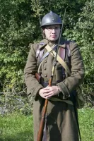 Ligne Maginot - Fantassin du 155e RIF - Fantassin du 155° RIF
Reconstitution devant l'ouvrage du Bois du Four