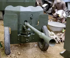 Ligne Maginot - Canon 25 Mle 34 - Musée de Fermont - Canon de 25 AC Mle 1934 (Hotchkiss) exposé au musée de Fermont