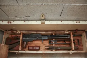 Ligne Maginot - Fusil-mitrailleur 24/29 - Caisse de transport pour FM de forteresse d'après guerre