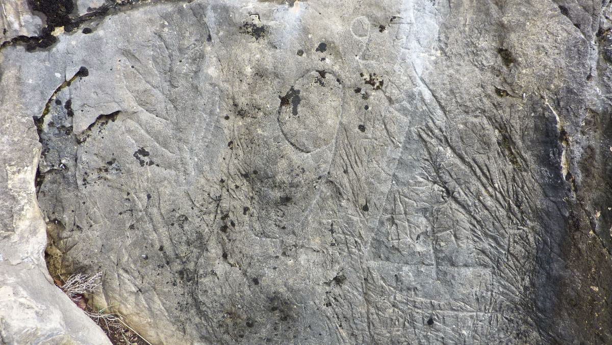 Ligne Maginot - MONT OURS (QUARTIER CASTILLON - 76° BAF) - (PC de Quartier) - Gravures dans la carrière