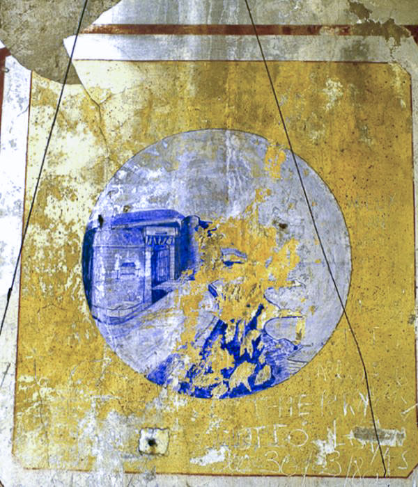 Ligne Maginot - TETE DE CHIEN - (Casernement) - Peinture murale dans le bâtiment G 
Mont Chauve d'Aspremont ?? - LOVINY Alain