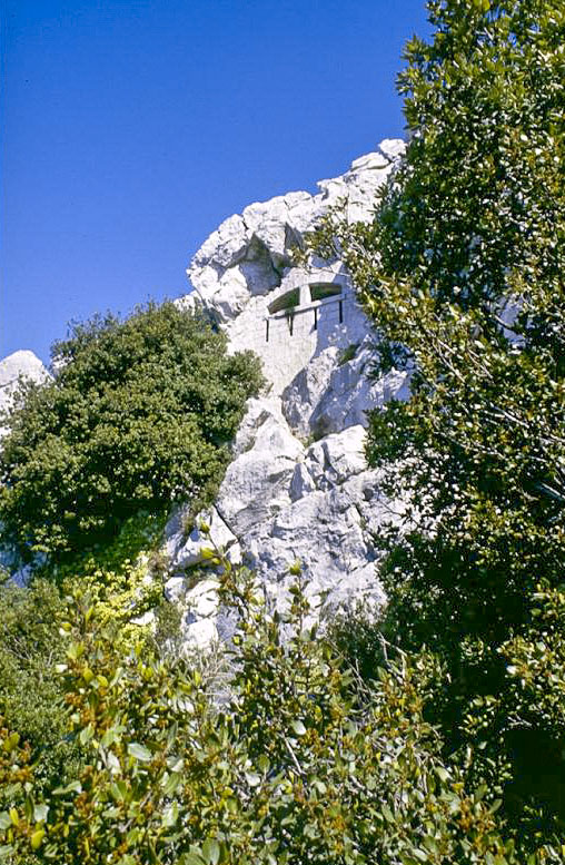 Ligne Maginot - TETE DE CHIEN - (Abri) - Créneaux de l'abri IX du tunnel, donnant sur le chemin montant de la côte. - Alain Loviny