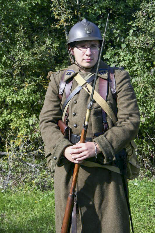 Ligne Maginot - Fantassin du 155e RIF - Fantassin du 155° RIF
Reconstitution devant l'ouvrage du Bois du Four