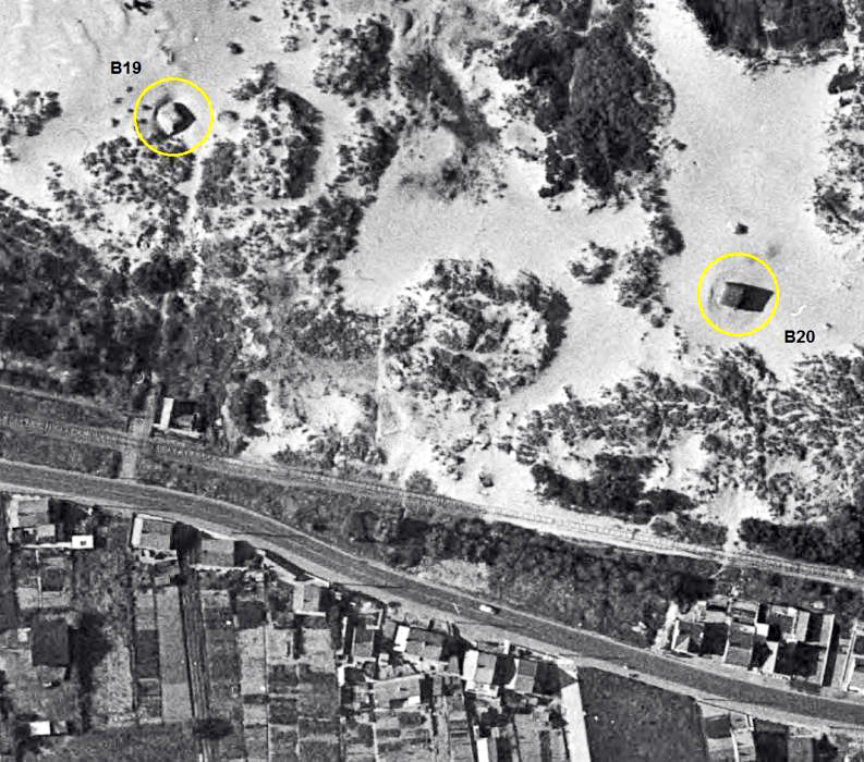 Ligne Maginot - Les DUNES 19 et 20 - (Blockhaus pour arme infanterie) -  - IGN - Géoportail 1964