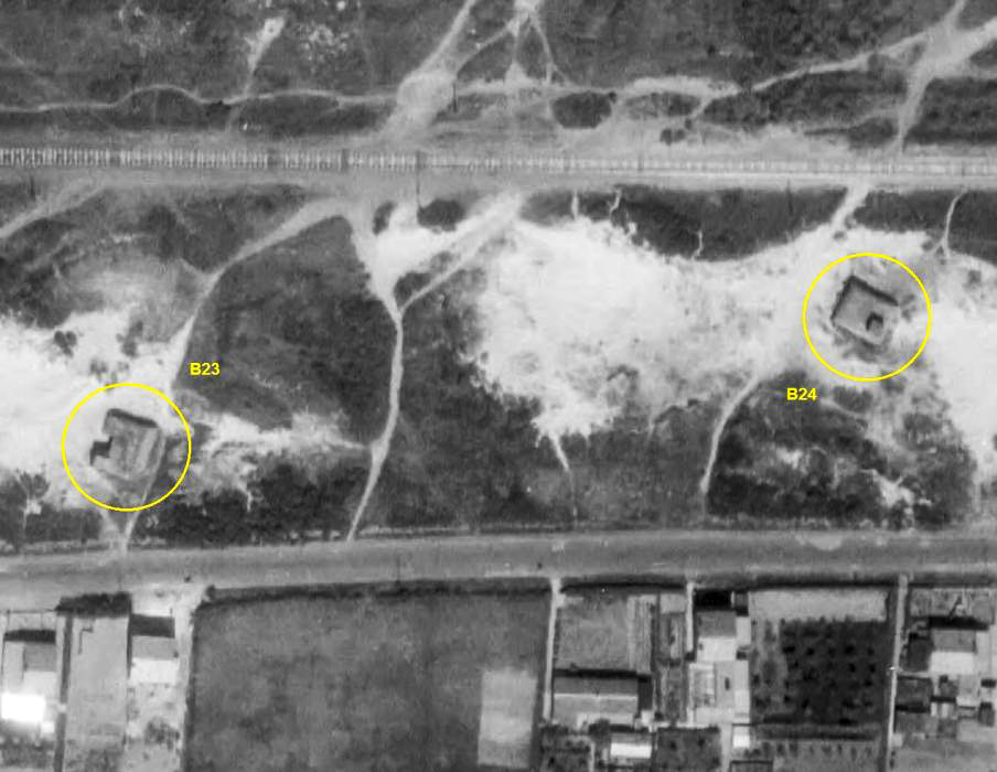 Ligne Maginot - B23 et B24 - (Blockhaus pour arme infanterie) -  - IGN - Géoportail 1957