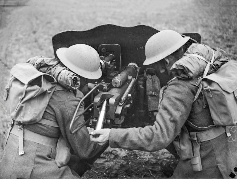 Ligne Maginot - Canon antichar de 25 SA mle 37 - Canon de 25 SA mis en oeuvre par les troupes anglaises 