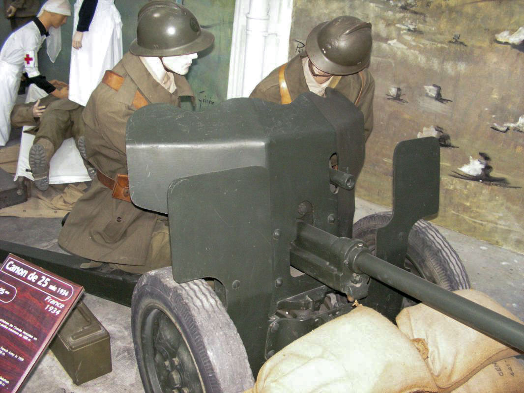 Ligne Maginot - Canon AC de 25 SA mle 1934 Hotchkiss - Musée des Blindés (Saumur)