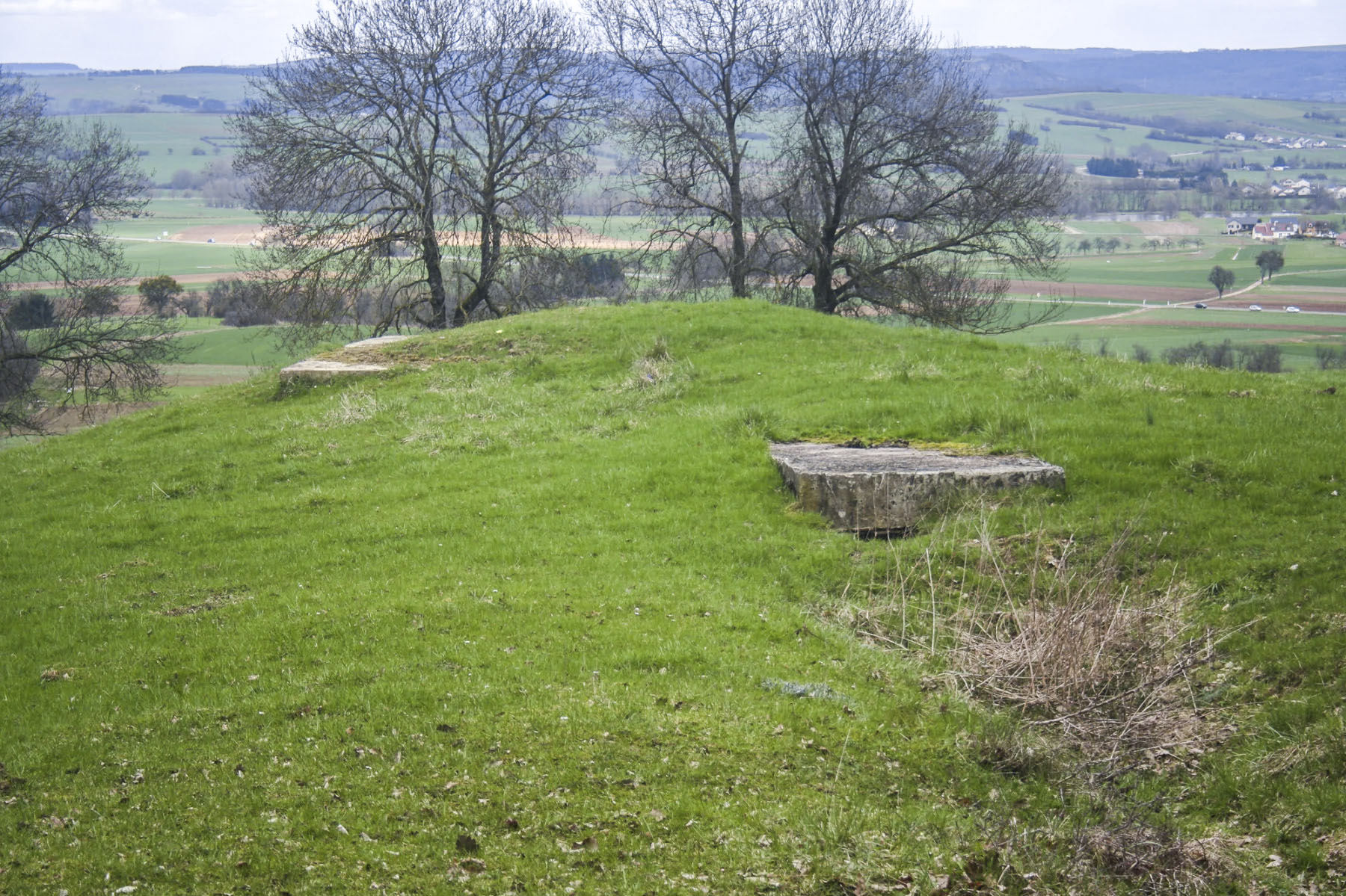 Ligne Maginot - O46 - SONNENBERG - (Observatoire d'artillerie) - On distingue au loin l'axe routier Mondorf-Les-Bains (Grand Duché de Luxembourg) Thionville. - Michel Teiten