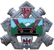 Ligne Maginot - Insigne du 157° Régiment d'Artillerie de Position - 