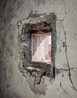 Ligne Maginot - ALGOLSHEIM - ABBATUCCI - (Blockhaus pour arme infanterie) - Trémie Philbert du créneau de flanquement sud