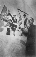 Ligne Maginot - BOUSSE - A24 - (Ouvrage d'infanterie) - La peinture murale de la popote
Le Lt Gendre, peintre