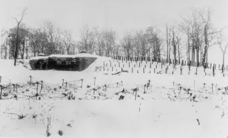 Ligne Maginot - BOUSSE - A24 - (Ouvrage d'infanterie) - Le bloc 2 en janvier 1940 par -35°