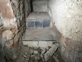 Ligne Maginot - GALGENBERG EST - (Blockhaus pour arme infanterie) - Les marches réalisées en carrelage de récupération.