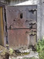 Ligne Maginot - B312 - ANSTAING - (Blockhaus pour canon) - La porte d'entrée