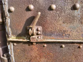 Ligne Maginot - B312 - ANSTAING - (Blockhaus pour canon) - La porte d'entrée
Détail 