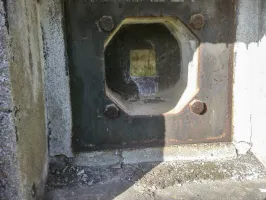 Ligne Maginot - B312 - ANSTAING - (Blockhaus pour canon) - Créneau de défense de l'entrée