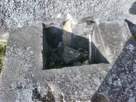 Ligne Maginot - B312 - ANSTAING - (Blockhaus pour canon) - Fosse à douilles