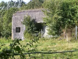 Ligne Maginot - B312 - ANSTAING - (Blockhaus pour canon) - Face sud du blockhaus